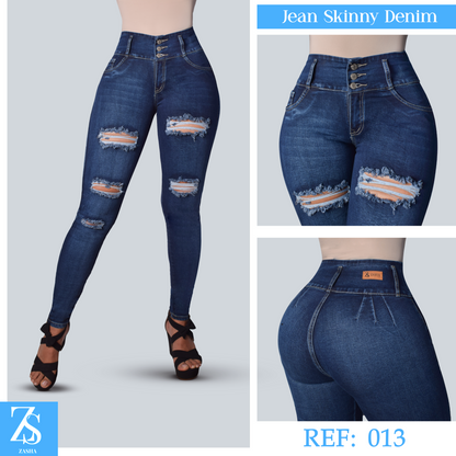 JEANS SKINNY MUJER TIRO REF: 013