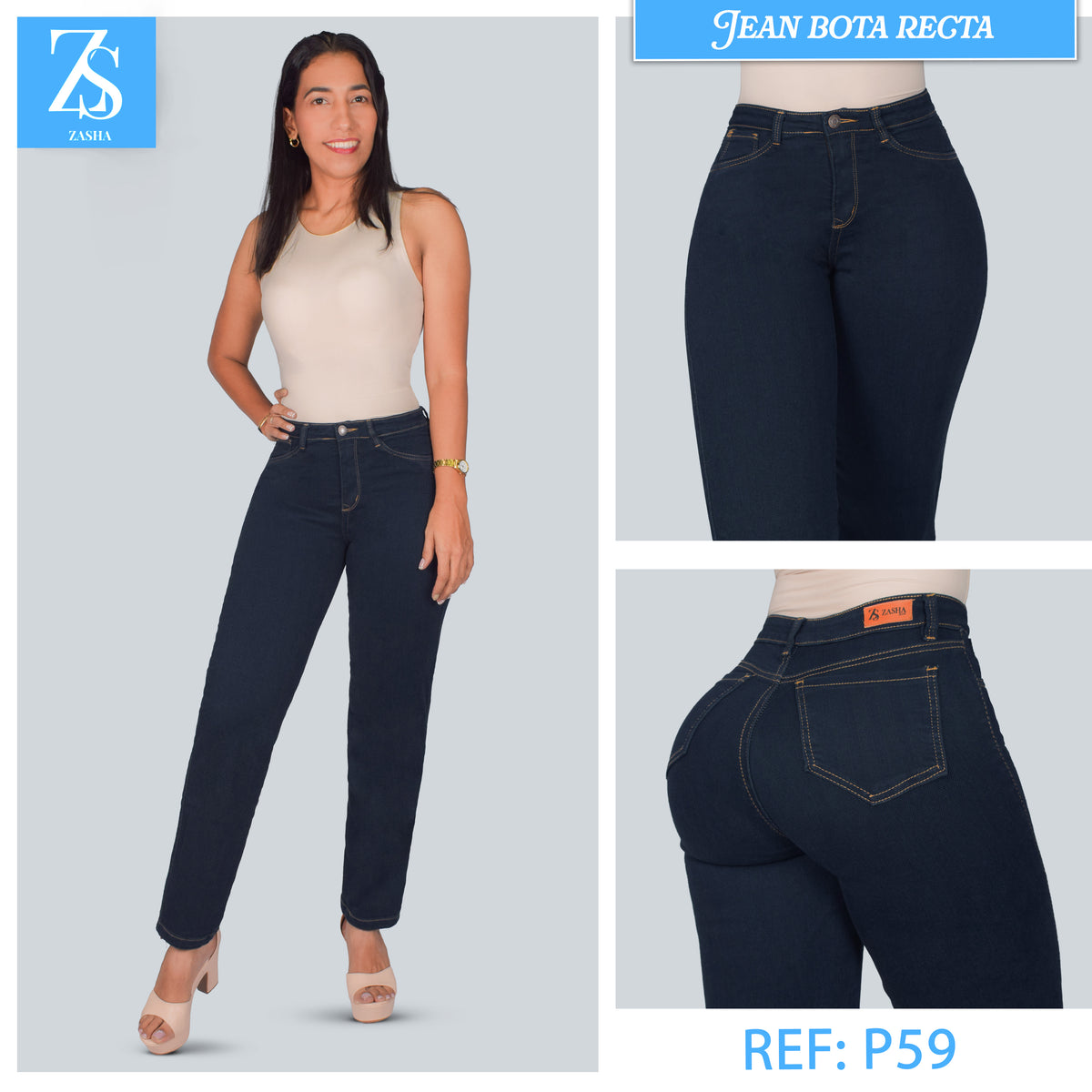REF: P59 BOTA RECTA AZUL OSCURO